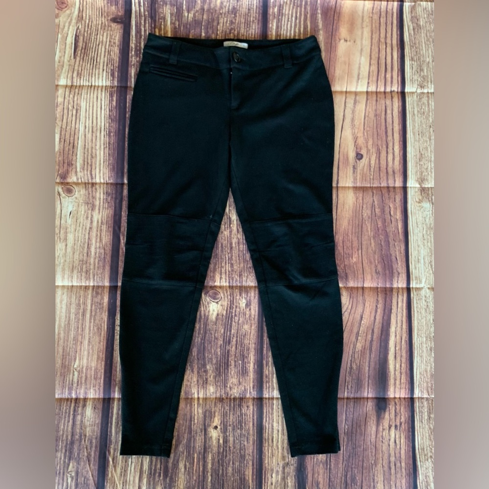 Stop Women's Juniors Flat Front Ankle Zip Black Skinny Mid-Rise Pants Size: 11